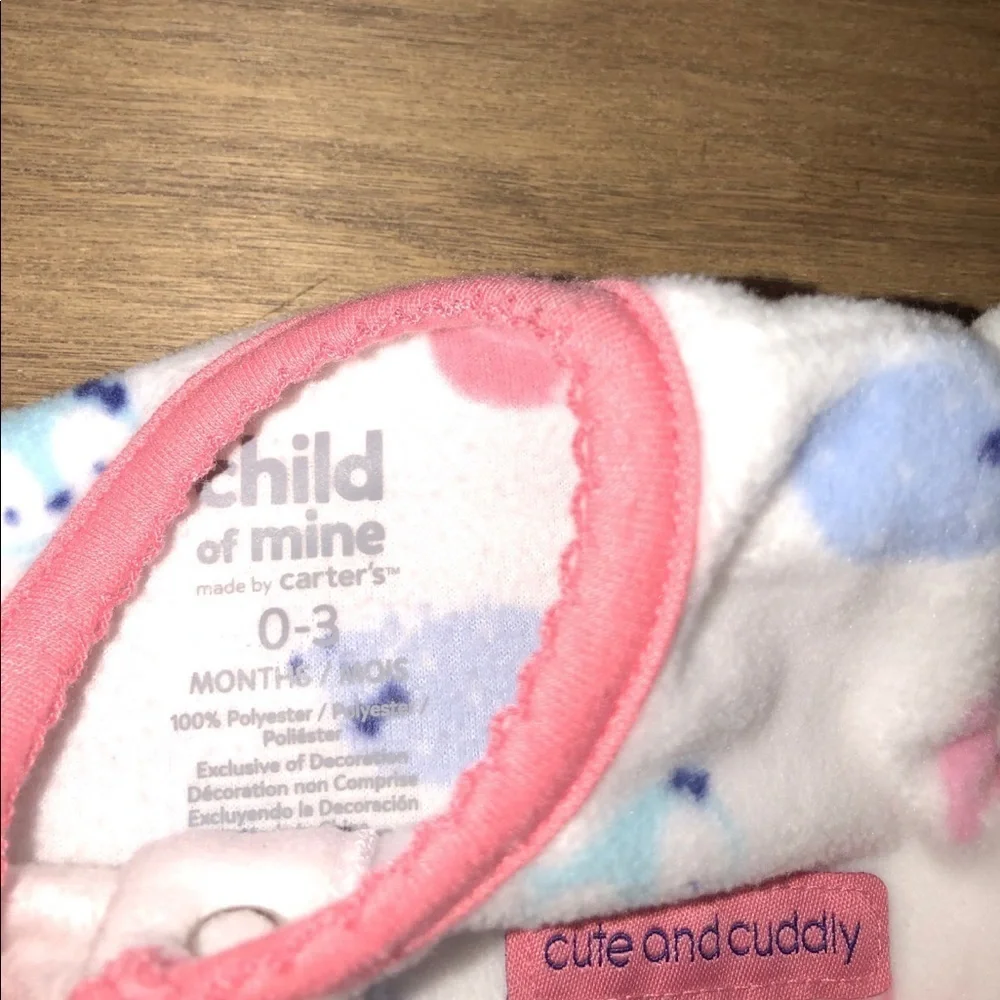 Carter’s Infant Girl 0-3 Months Fox Onesie Pajama